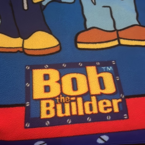 Vintage Bob The Builder Rare Fun Fleece Throw Blanket - Picture 7 of 14